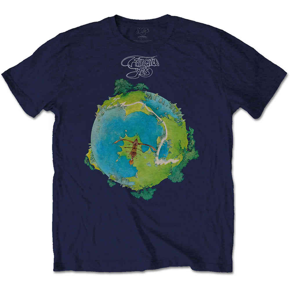 Yes - Fragile Heren Tshirt - Blauw
